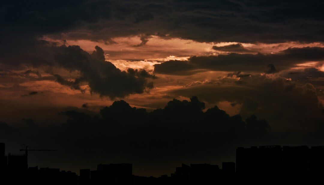 dark stormy night scene