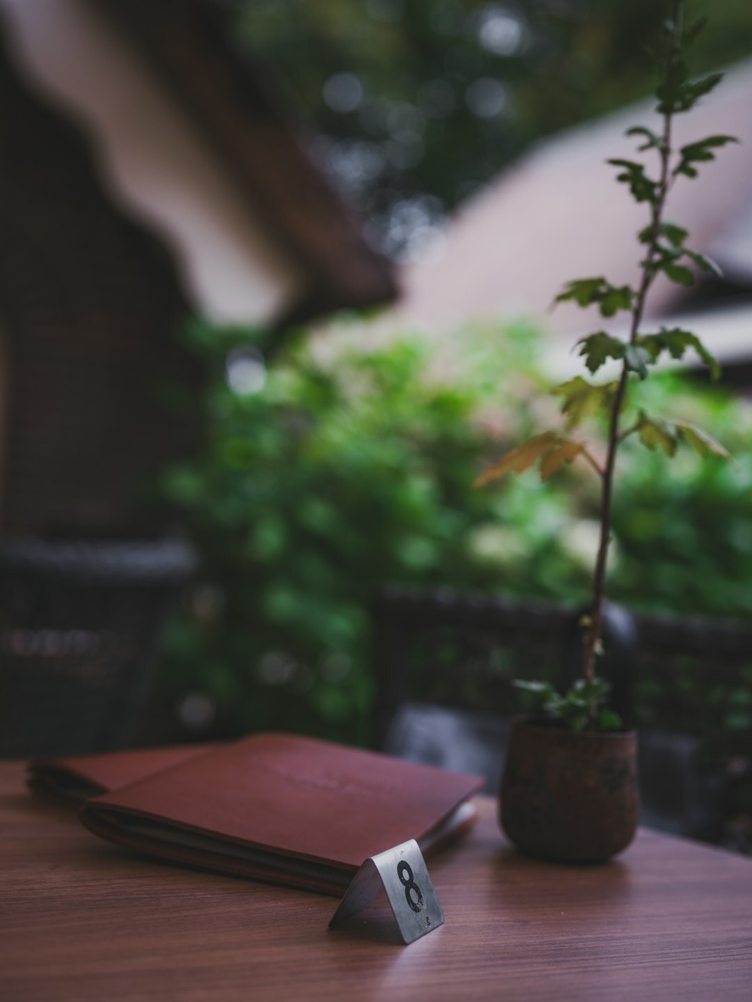 mystery book cover on wooden table