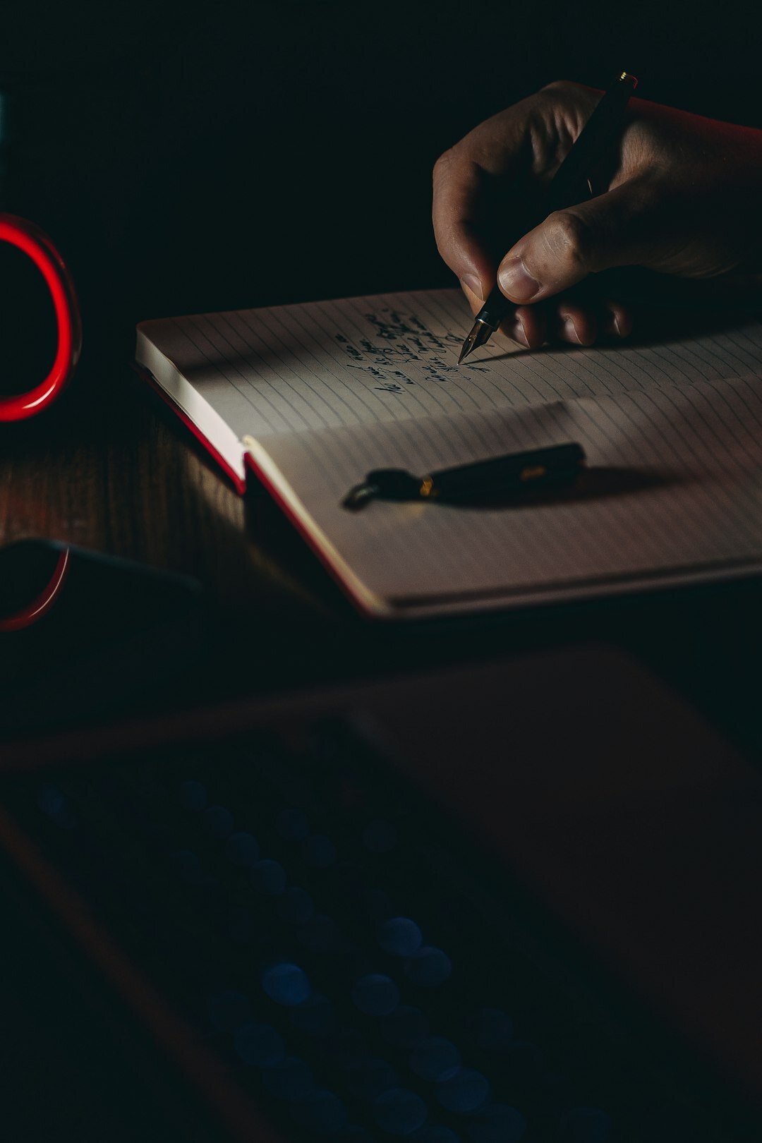 mystery novelist writing